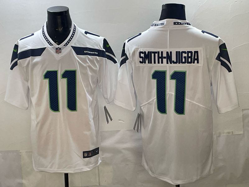 Men 2026 Seattle Seahawks #11 Smith-Njigba White Nike Limited NFL Jersey 016->seattle seahawks->NFL Jersey
